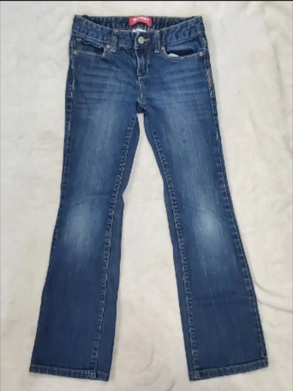 Old Navy Boot Cut Jeans Girls size 8 Mid Rise Gently Preloved Slight flare GUC